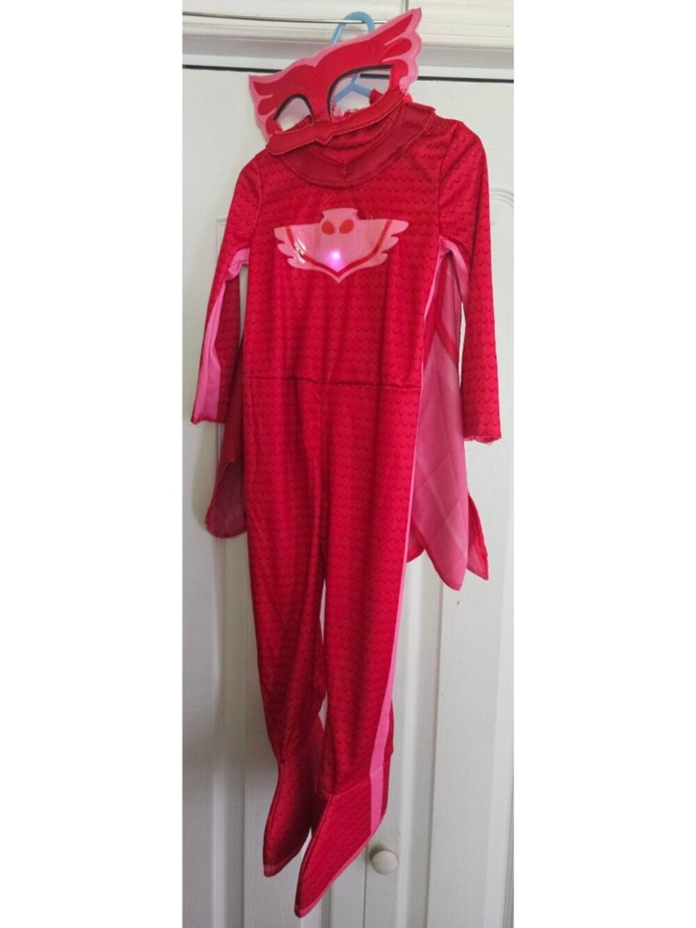 PJ Masks Owlette Light Up Costume Toddler 2T Red Owl Wing Cape Mask Halloween